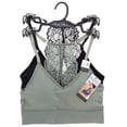 thumbnail image 1 of Marilyn Monroe Women's Lace Racerback Bralette 2 Pack - Army Green & Black - Small, 1 of 6