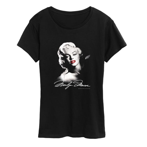 Marilyn Monroe - Black and White Portrait - Women's Short Sleeve Graphic T-Shirt