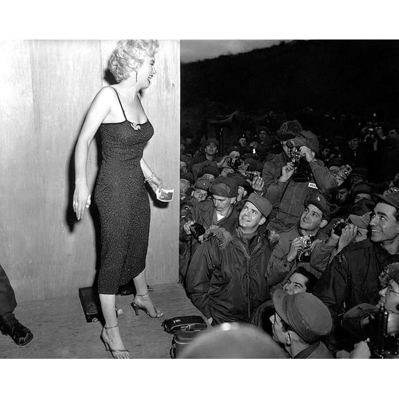 Marilyn Monroe at Anything Goes USO Show - 20x30 Inch Laminated Poster - Stunning Detail and Bold Colors