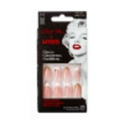 Marilyn Monroe x KISS Limited Edition Medium Almond Glue-On Nails, White French, 28 Pieces
