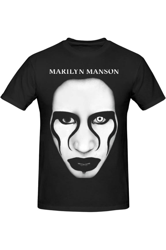 Marilyn Music and Manson Men's Classic Cotton T-Shirt for MenClassic Tee Black