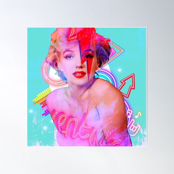 Marilyn Stardust Poster Wall Art, Modern Wall Decor For Living Room Bedroom, 30x30 UNFRAMED