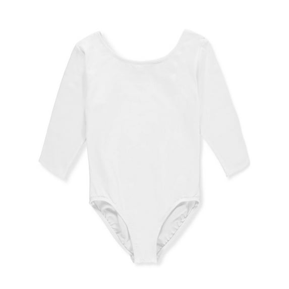 Marilyn Taylor Girls’ 3/4 Sleeve Dancewear Leotard Color: white Size: 8 - 10
