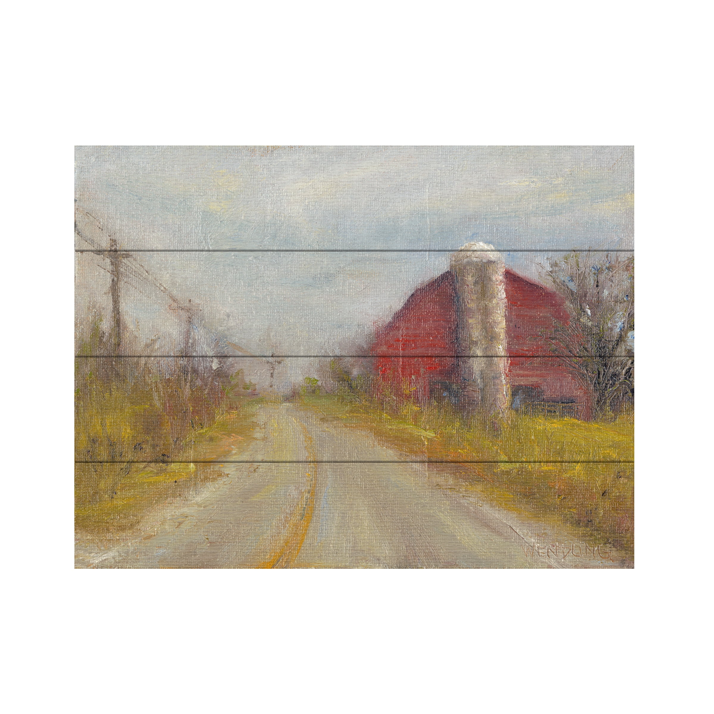 Marilyn Wendling 'Country Silo' Wood Slat Art 12x16