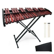 Marimba,37-Key Wooden Xylophone for Adults, Professional Xylophone with Mallets & Adjustable Stand – Portable, Durable, and Ideal for Beginners, Students, and Musicians(Wood)