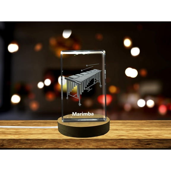 Marimba 3D Engraved Crystal 3D Engraved Crystal Keepsake/Gift/Decor/Collectible/Souvenir