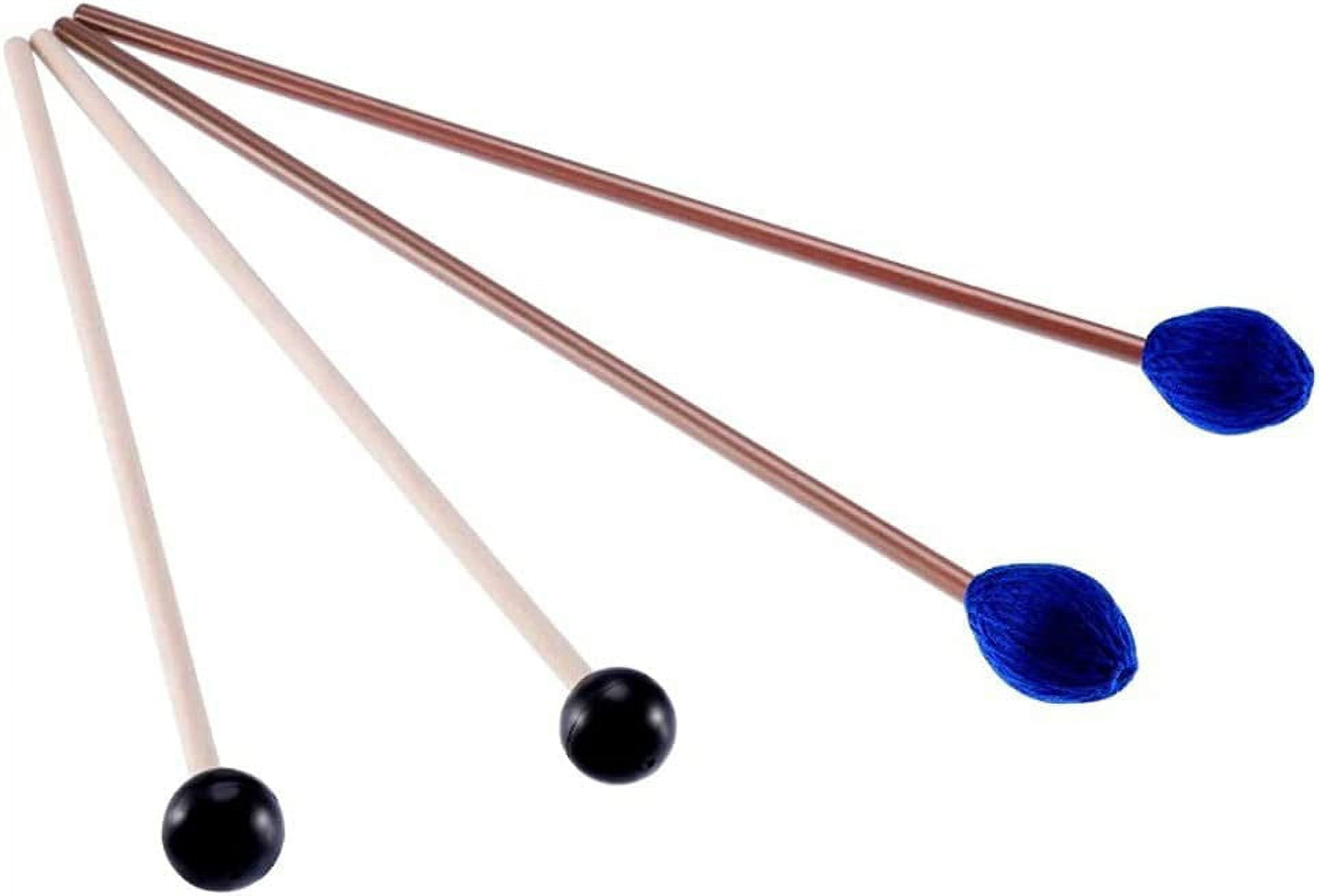 Marimba Mallets, 1 Pair Medium Blue Hard Yarn Marimba Mallets and 1