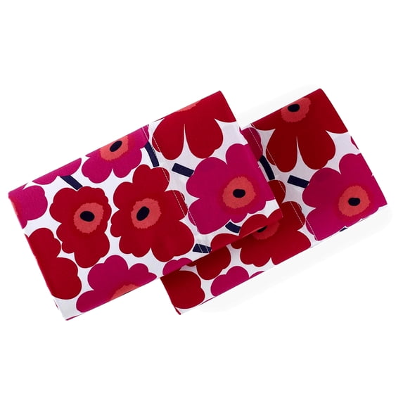 Marimekko Mini Unikko Pillowcase Pair, Standard, Red