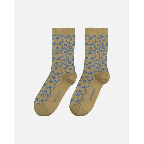 Marimekko Socks Linjaus Pikkuinen Unikko Brown/Blue Large UK: 43-45