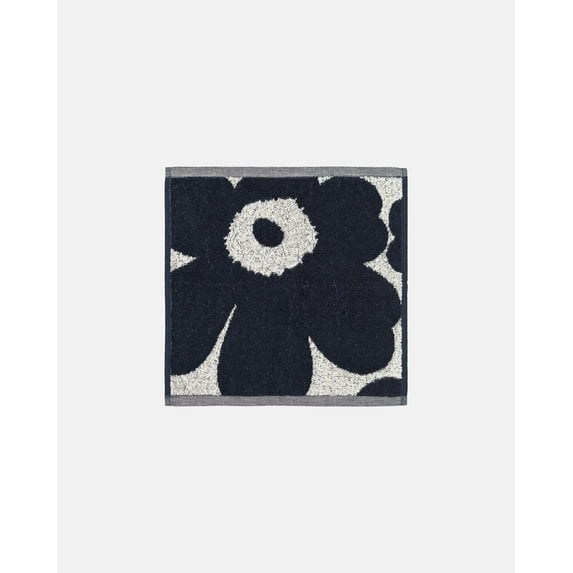 Marimekko Towel Unikko Dark Blue Face Towel 12" x 12"