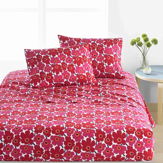 Marimekko Unikko Cotton Percale Sheet Set