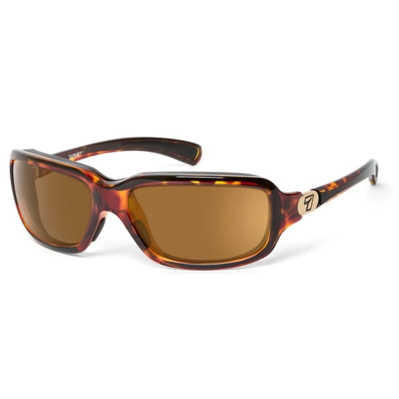 Marin Full Wrap Sunglasses for Outdoors, 100% UVA + UVB Protection, Black Tortoise Frame/SharpView Yellow Lenses