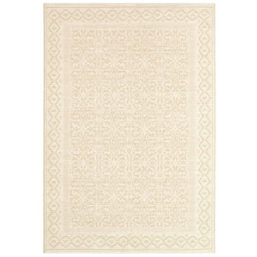 Marina 5'3"W x 7'6"L Power-Loomed Ibiza Area Rug in Champagne
