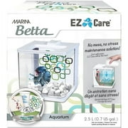 Marina Betta EZ Care 0.5 Gallon Aquarium Starter Kit, White