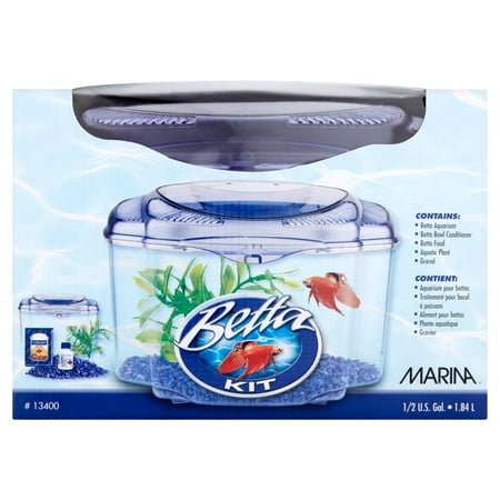 Marina Betta Pals Aquarium Starter Kit, Purple, 0.5-Gallon