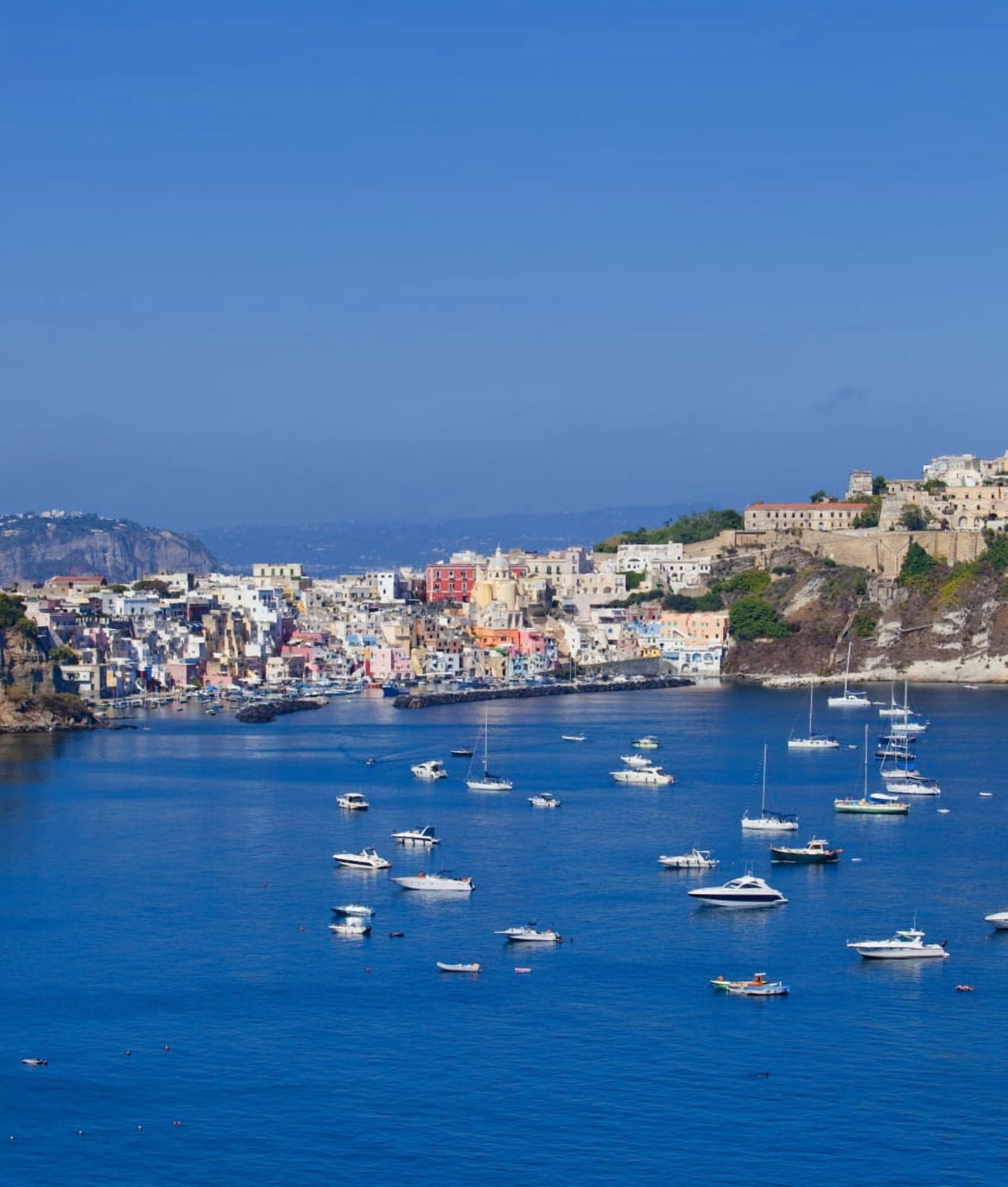 Marina Corricella Procida Island Bay of Naples Campania Italy Canvas Art - Panoramic Images (36 x 32)