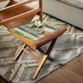 thumbnail image 1 of Marina Del Rey Recycled Teak Wood Boat Folding Side Table, 1 of 5