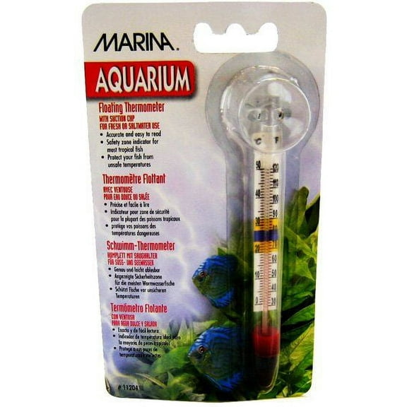 Marina Floating Thermometer with Suction Cup [Aquarium, Thermometers Standard] Large Thermometer with Suction Cup