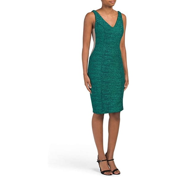 Marina Glitter Midi Dress, Green - 10