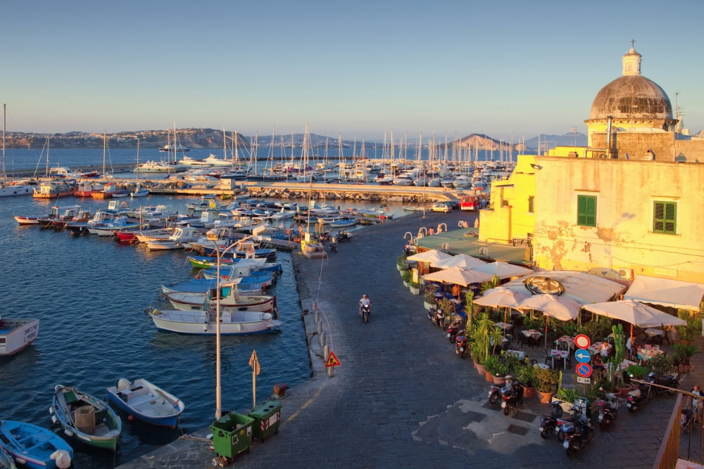 Marina Grande Procida Island Bay of Naples Campania Italy Canvas Art - Panoramic Images (27 x 9)
