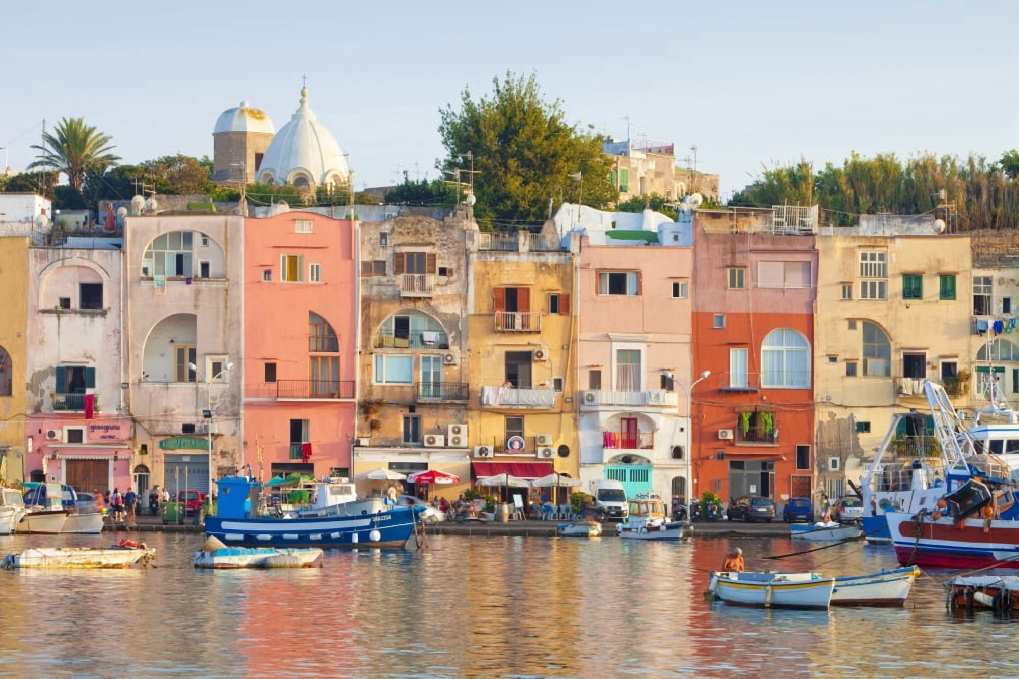 Marina Grande Procida Island Bay of Naples Campania Italy Canvas Art - Panoramic Images (27 x 9)