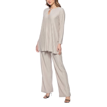 Solid Boat-Neck Top & Tied Pants Set--Clearance main image 1