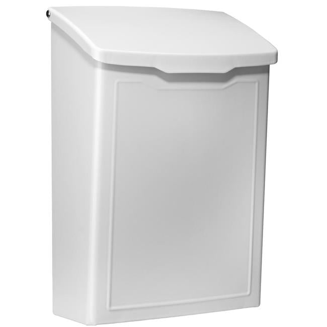White Galvanized Steel Wall-Mounted Mailbox