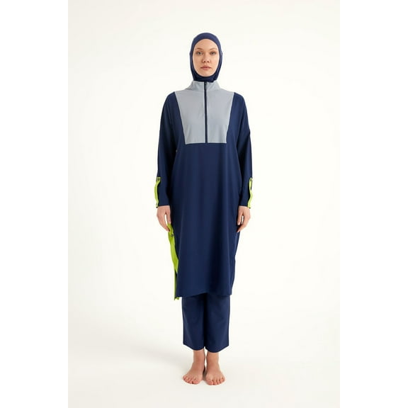Marina Navy Full Coverage Modest Swimsuit – Islamic Burkini Set