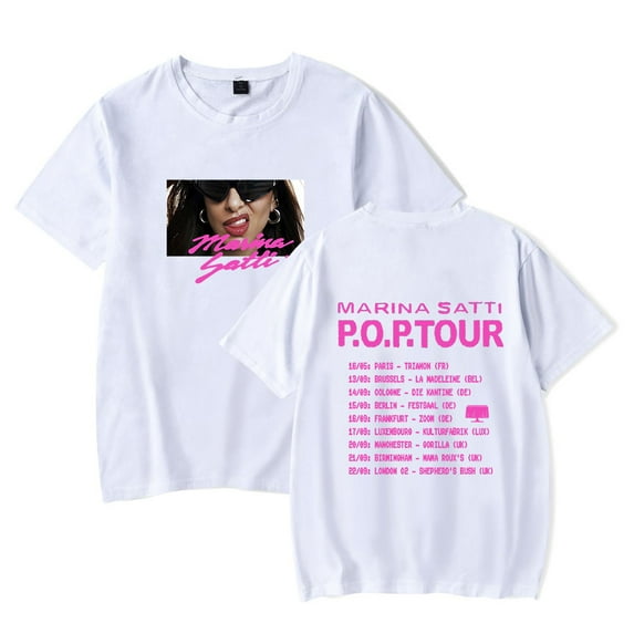 Marina Satti POP Tour Merch T-Shirts Women Men Cosplay Streetwear Tops Short Sleeve Tee