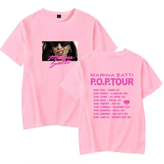 Marina Satti POP Tour Merch T-Shirts Women Men Cosplay Streetwear Tops Short Sleeve Tee
