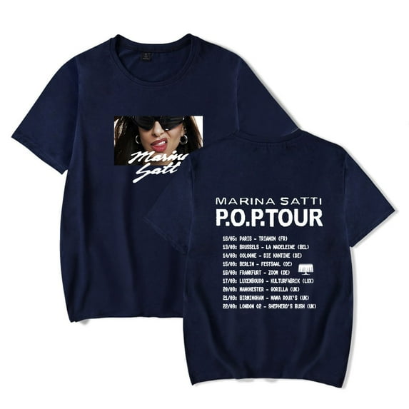 Marina Satti POP Tour Merch T-Shirts Women Men Cosplay Streetwear Tops Short Sleeve Tee