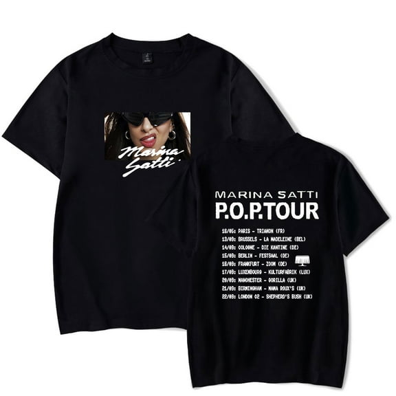 Marina Satti POP Tour Merch T-Shirts Women Men Cosplay Streetwear Tops Short Sleeve Tee