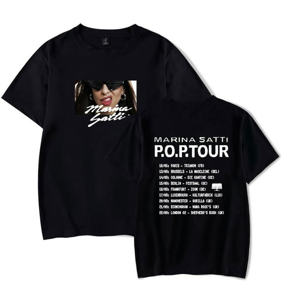 Marina Satti POP Tour Merch T-Shirts Women Men Cosplay Streetwear Tops Short Sleeve Tee