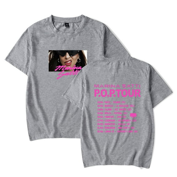 Marina Satti POP Tour Merch T-Shirts Women Men Cosplay Streetwear Tops Short Sleeve Tee