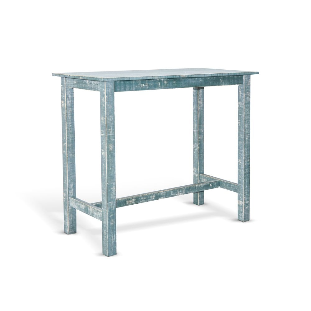 Sea Green Reclaimed Wood Bar Height Pub Table