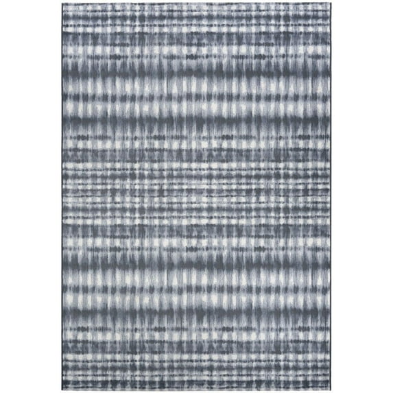 Marina Shibori Confederate Grey-Ivory Area Rug - Multiple Sizes