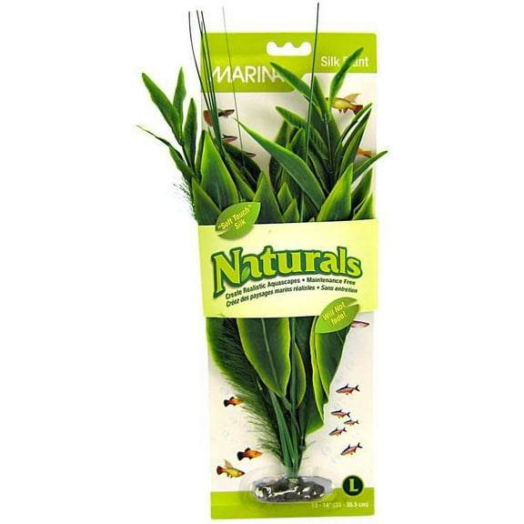 Marina Silk Dracena Aquarium Plant - Green [Aquarium, Plants Marine] Large (12" Tall)