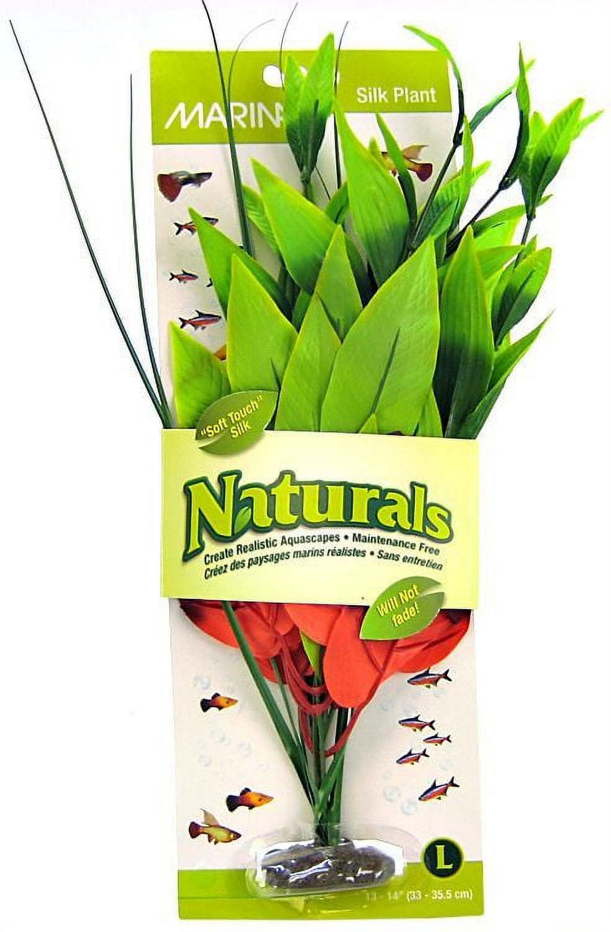 Marina Silk Pickerel Aquarium Plant - Red & Green [Aquarium, Plants Marine] Large (12" Tall)