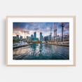 thumbnail image 1 of Marina & Skyline 02 - Toronto Ontario Canada Photography Oak Framed Wall Art Print 24 x 36 inches, 1 of 6