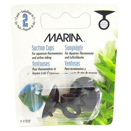Marina Thermometer Suction Cups - Black [Aquarium, Heaters Other] Thermometer Suction Cups (2 Pack)