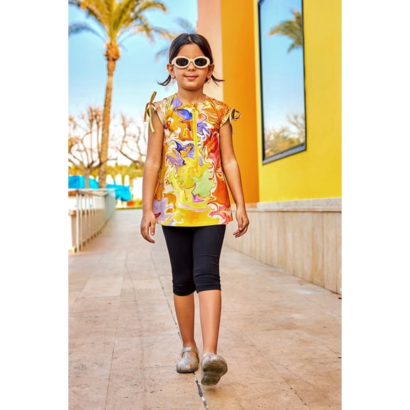 Marina Upf50+ Uv Protected Modest Girls' Swimsuit – C2504
