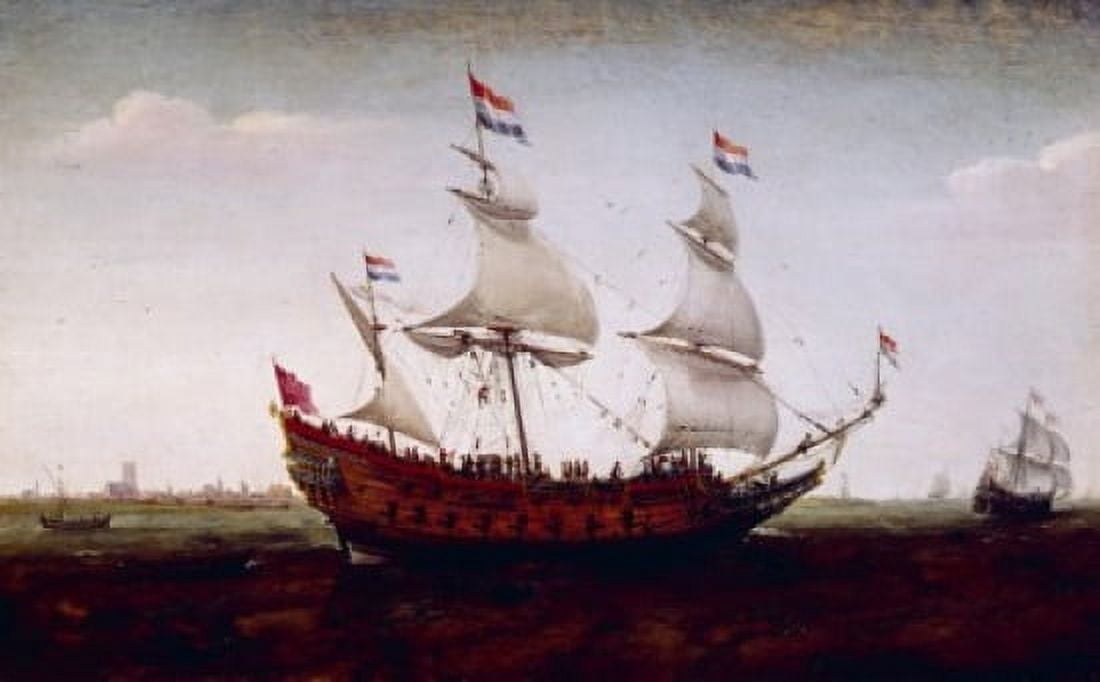 Marina by Hendrick Cornelisz Vroom (1566-1640) Italy Florence Palazzo Pitti Palatine Gallery Canvas Art - Hendrick Cornelisz Vroom (18 x 24)
