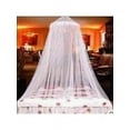 thumbnail image 1 of MarinaVida Elegant Lace Bed Mosquito Netting Mesh Canopy Princess Round Dome Bedding Net, 1 of 6