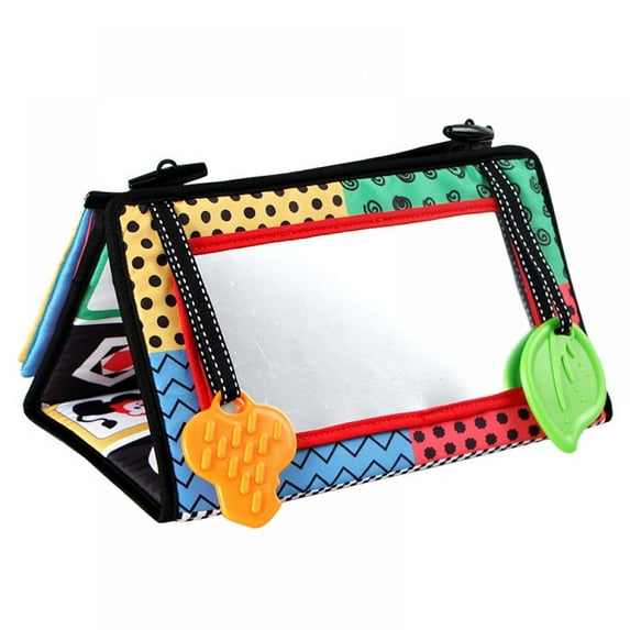 MarinaVida Floor Mirror Developmental Baby Mirror Tummy Time Toys Activity Double High Contrast Baby Toy Infant Toys 0-3 Months for Babies Newborn Infants