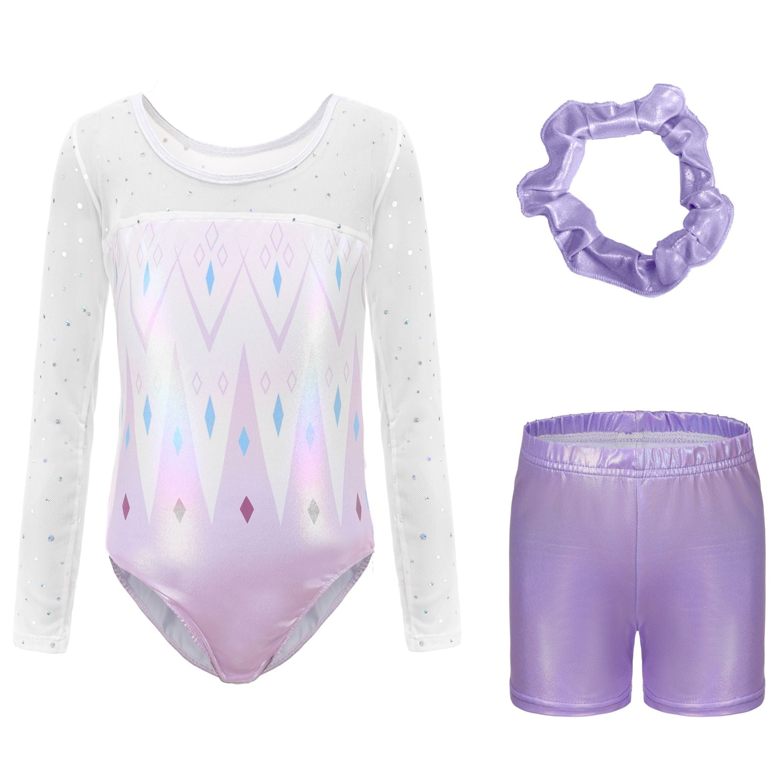 MarinaVida Gymnastics Leotards for Girls Kids Teens, Sparkle One Piece