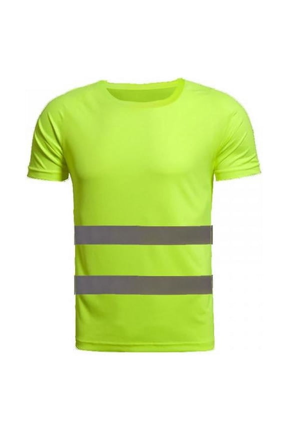 Hi Vis Round Neck High Visibility Reflective Tape Safety Work T-Shirt