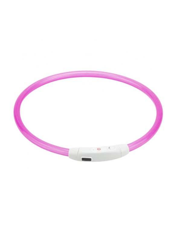 LED Dog Collar USB Rechargeable Pet Necklace Glow in The Dark,Be Safe for Your Dogs Walking at Night