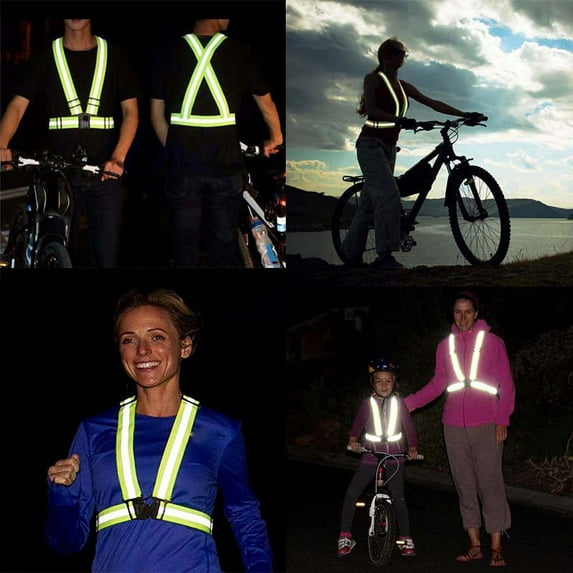 MarinaVida Men Women Elastic High Visibility Adjustable Reflective Safety Vest