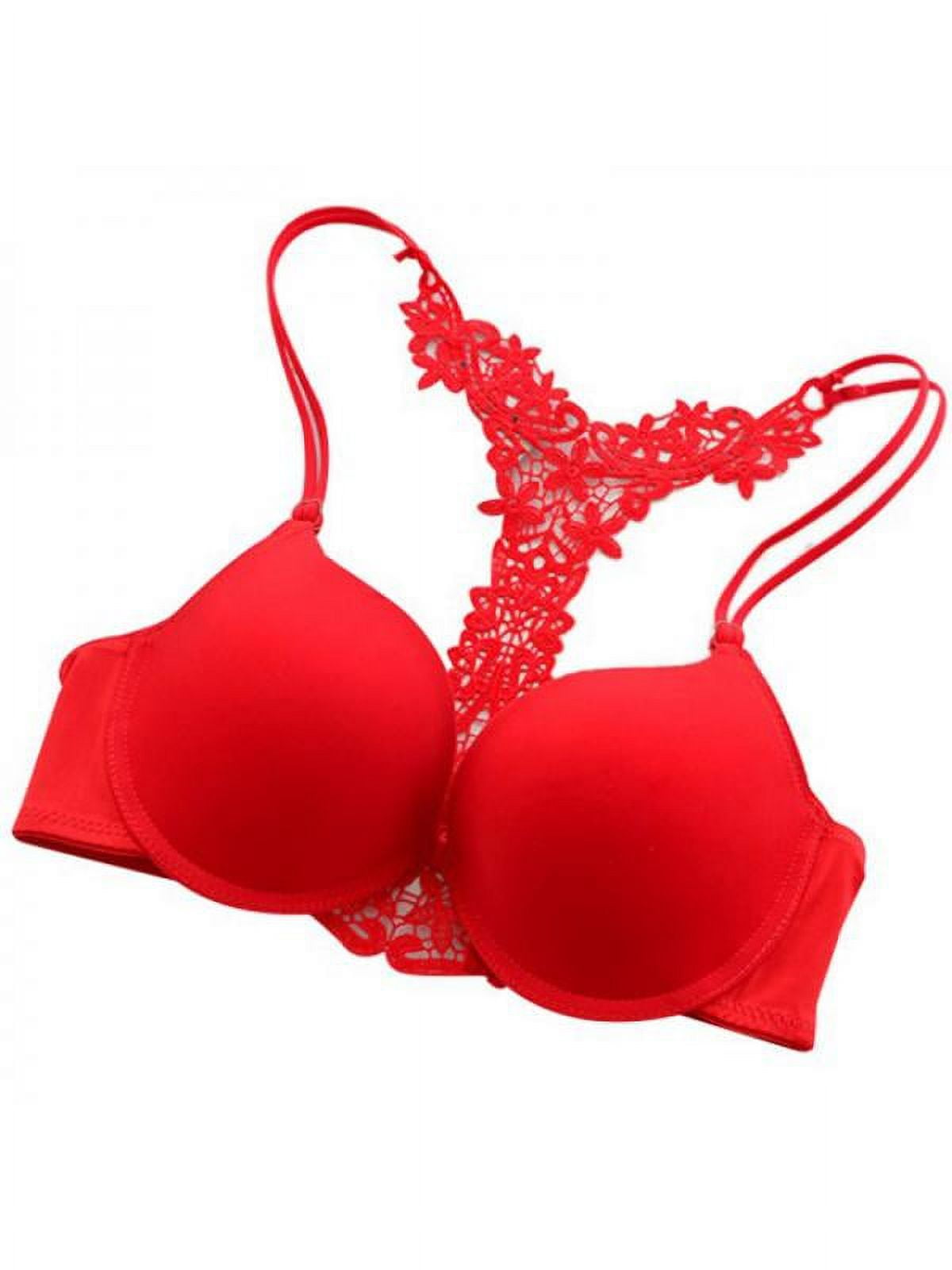 MarinaVida Women Floral Push Up Bra Front Closure Bralette 3/4 Cup ...