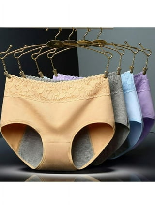 FINETOO 3 Pack Period Underwear for Women Cotton Leakproof Unides Soft  Comfortable Panties Menstrual Brief S-XL 